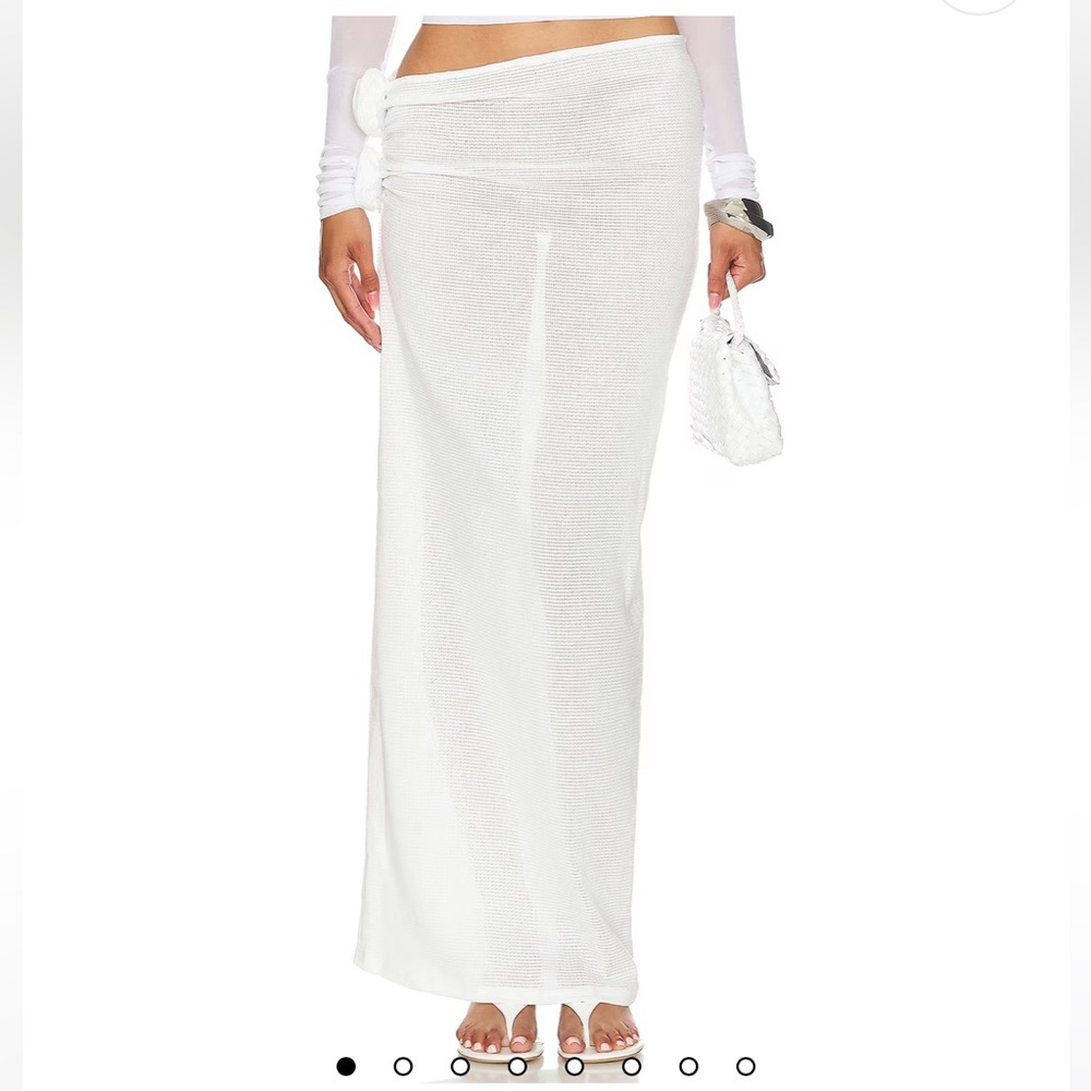 LIONESS Soul Mate Maxi Skirt in Porcelain